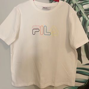 Brand New Women’s White Fila Tee-Shirt Size Large